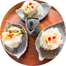 講師作品例　葉っぱ皿